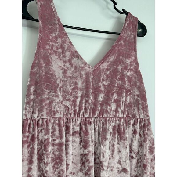 Torrid pink velveteen/velour sleeveless top size 00 (women's L - Picture 8 of 16